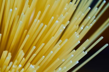 pişmemiş makarna yakın çekim