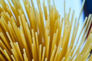 pişmemiş makarna yakın çekim