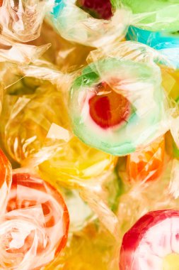 meyve renkli şeker lolipoplar