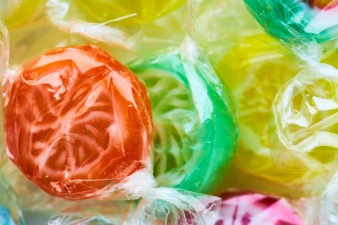 meyve renkli şeker lolipoplar