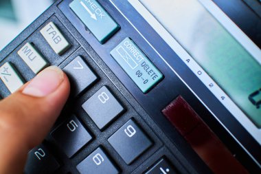 Close-Up hesap makinesi계산기의 클로즈업