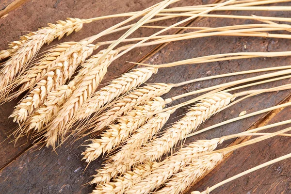 ahşap zemin üzerinde buğday spikelets