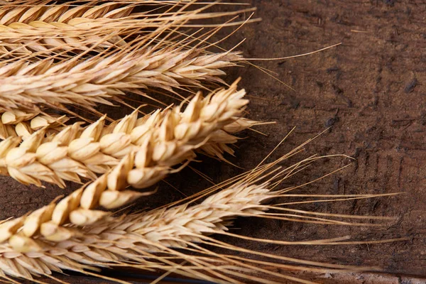 ahşap zemin üzerinde buğday spikelets