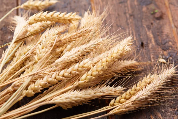 ahşap zemin üzerinde buğday spikelets