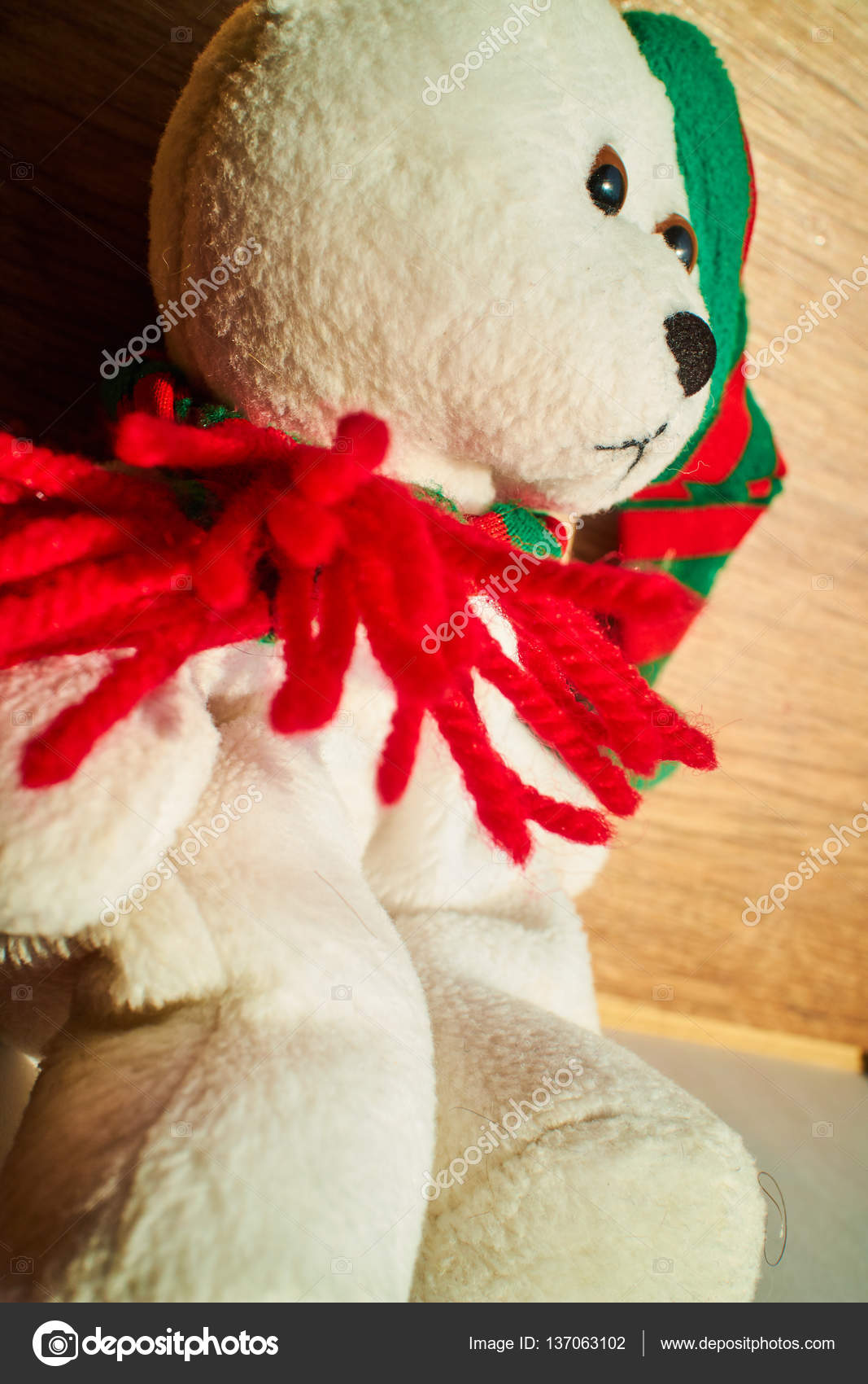 white christmas teddy bear