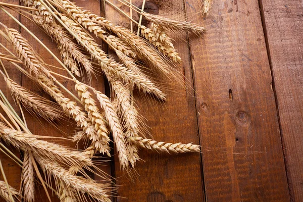 Épillets de blé sur le fond en bois — Photo