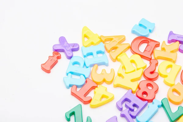 Magnetic letters on white background — Stock Photo, Image