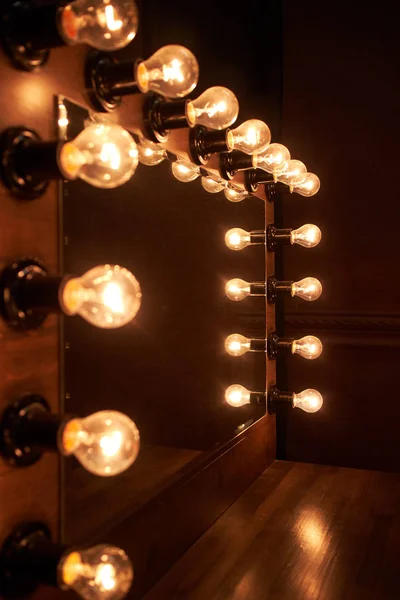 Lighting in dressing room — Stock Photo, Image