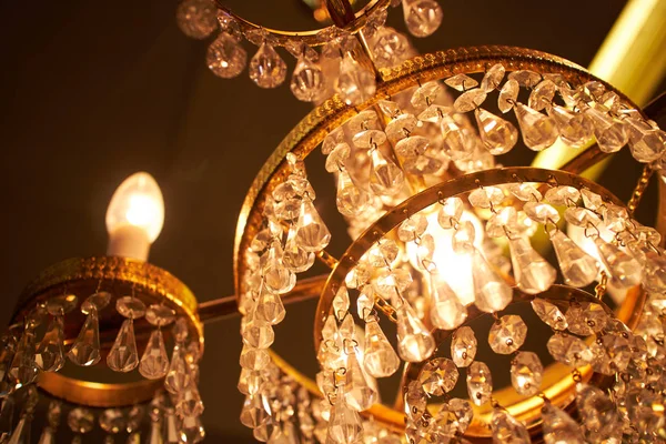 Beautiful crystal chandelier — Stock Photo, Image