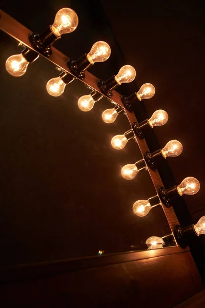 Lighting in dressing room — Stock Photo, Image