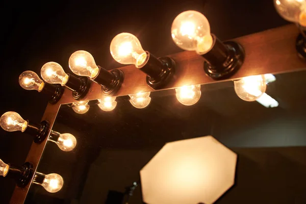 Lighting in dressing room — Stock Photo, Image