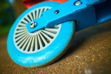 Tekme scooter yakın çekim