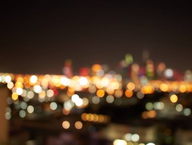 bulanık gece şehir ışıkları Dubai