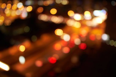 bulanık gece şehir ışıkları Dubai