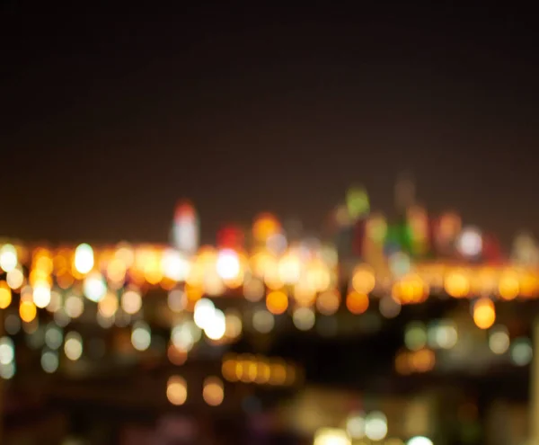 Luzes turvas da cidade noite Dubai — Fotografia de Stock