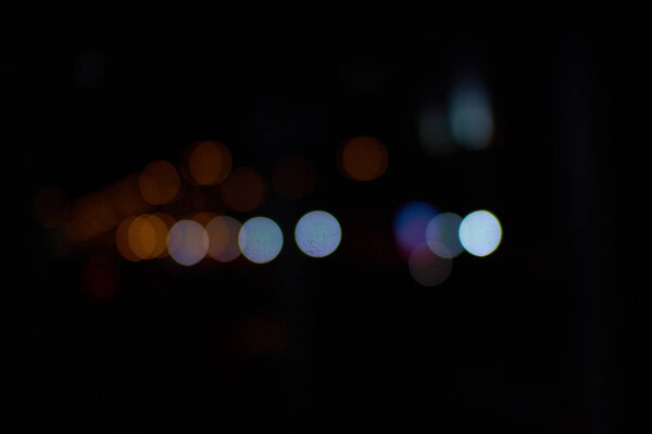 Blurred night city lights Dubai
