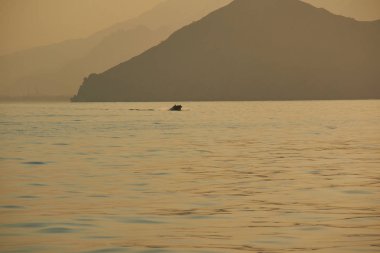 Umman tekne deniz dağ içinde