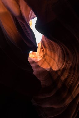 Arizona, Usa 'daki kumtaşı antilop kanyonu.