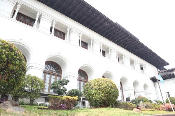 Vintage Holandés Edificio Los Países Bajos País Indonesio Gedung Sate — Foto de Stock