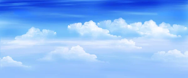 Clouds in a Blue Sky Panorama View — Stock Photo, Image