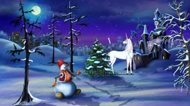 Sihirli Unicorn ile Noel fantezi