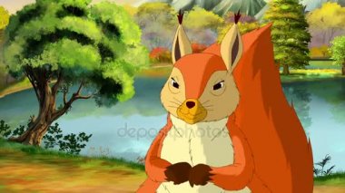 Sevimli sincap portre