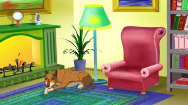 Sarı köpek kapalı