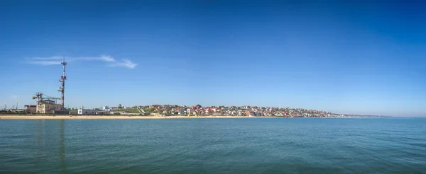 Odessa Ucrania 2018 Vista Panorámica Desde Mar Hacia Localidad Turística — Foto de Stock
