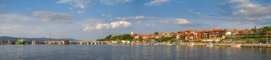 Bulgaristan 'ın Nessebar kentinin panoramik manzarası
