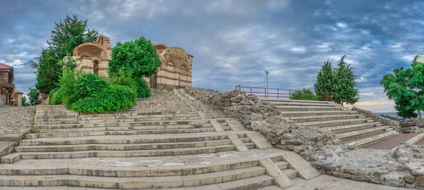 Forntida teater i Nessebar, Bulgarien — Stockfoto