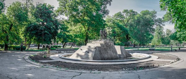 Odessa, Ukraine - 05.24.2019. Holocaust Monument in honor of memory of the mass murder of the Jewish people of Odessa in the autumn of 1941