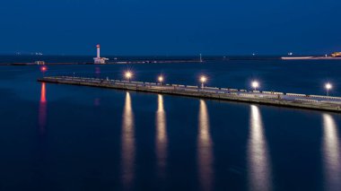 Ukrayna 'nın Odessa limanında bir gece.
