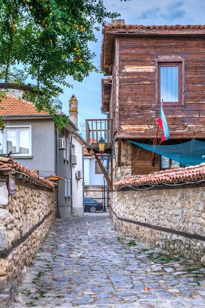 Ruas da cidade velha de Nessebar, Bulgária — Fotografia de Stock