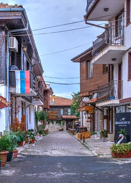 Ruas da cidade velha de Nessebar, Bulgária — Fotografia de Stock