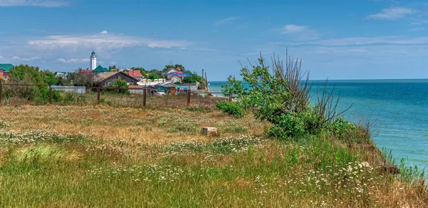 Пустынный пляж в Санжейке, Украина — стоковое фото