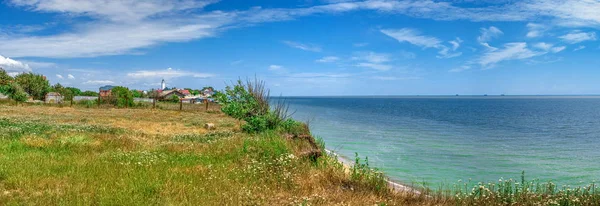 Пустынный пляж в Санжейке, Украина — стоковое фото