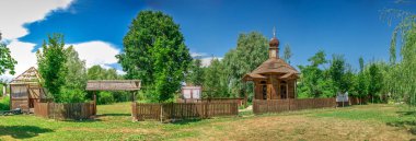 Ukrayna 'nın Vilkovo şehrindeki ahşap şapel.