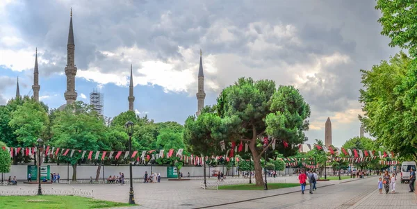 Sultão Ahmed Park em Istambul, Turquia — Fotografia de Stock