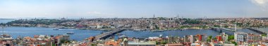 Top panoramic view of Istanbul city in Turkey clipart