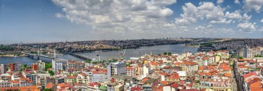 İstanbul, Türkiye 'nin Fatih ilçesinin panoramik manzarası