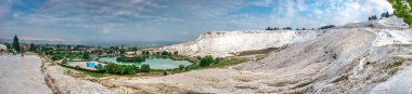 Türkiye 'nin Pamukkale köyünün en üst manzarası