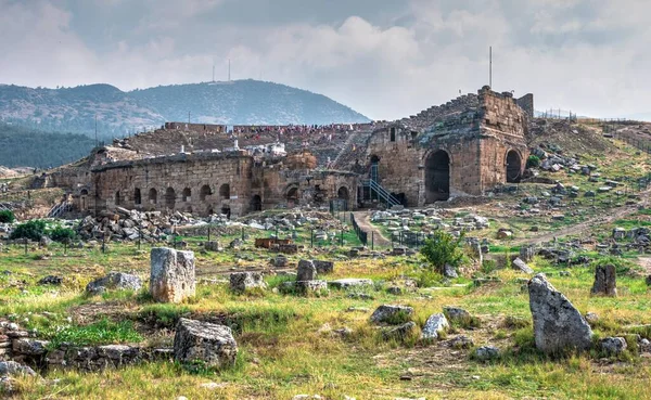 Hierapolis Ancient Theatre in Pamukkale, Turkey — стокове фото