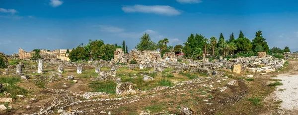 Руины Древнего Города Иераполис Памуккале Турция Солнечный Летний День — стоковое фото
