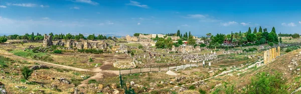 Reruntuhan Kota Kuno Hierapolis Pamukkale Turki Pada Hari Musim Panas — Stok Foto