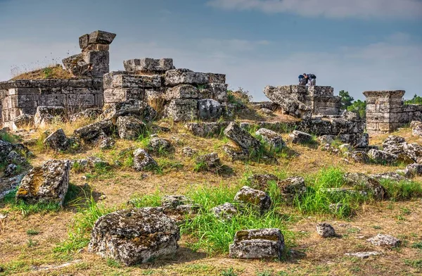 Ruínas Antiga Cidade Hierápolis Pamukkale Turquia Dia Ensolarado Verão — Fotografia de Stock