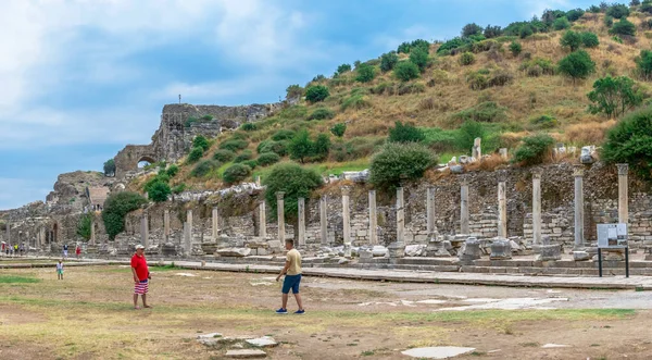 Efez Turcja 2019 Ruiny Starożytnego Miasta Efezu Słoneczny Letni Dzień — Zdjęcie stockowe