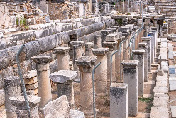Античний Великий Театр Ефесі Сонячний Літній День — стокове фото