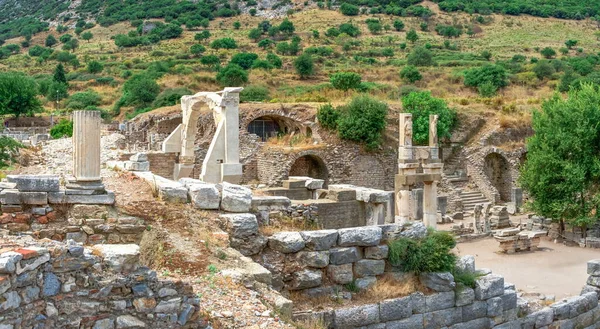 Ruinas Plaza Domiciana Templo Domiciano Éfeso Turquía Antigua Ciudad Éfeso — Foto de Stock