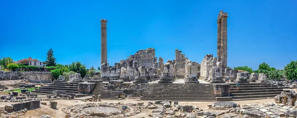 Templo Apolo Didyma Turquia Vista Panorâmica Dia Ensolarado Verão — Fotografia de Stock