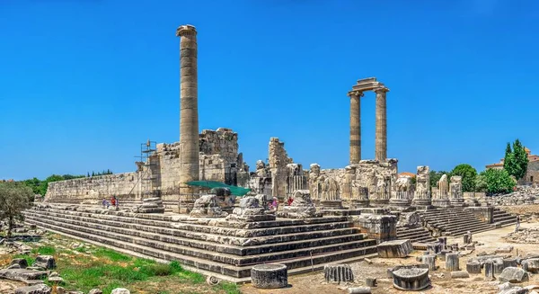 Flanc Sud Temple Apollon Avec Stade Didyma Turquie Par Une — Photo